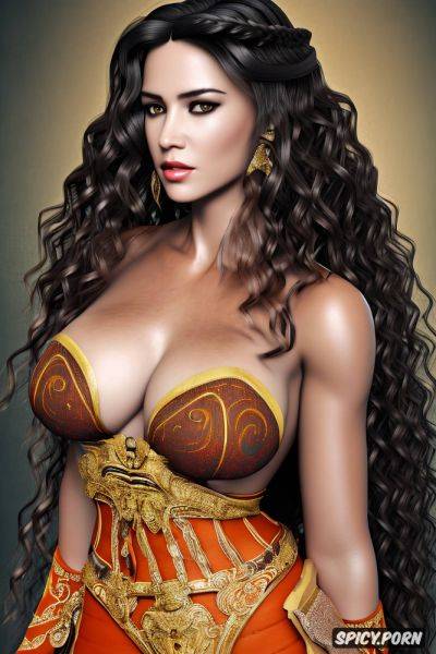 Throne room, arianne martell, full lips, ultra realistic, long soft dark black hair in curly ringlets - spicy.porn on pornintellect.com