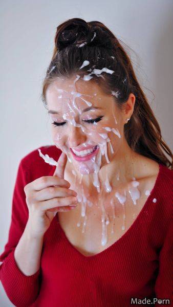 Facial perfect body selfie cotton long hair sweater collarbone AI porn - made.porn on pornintellect.com
