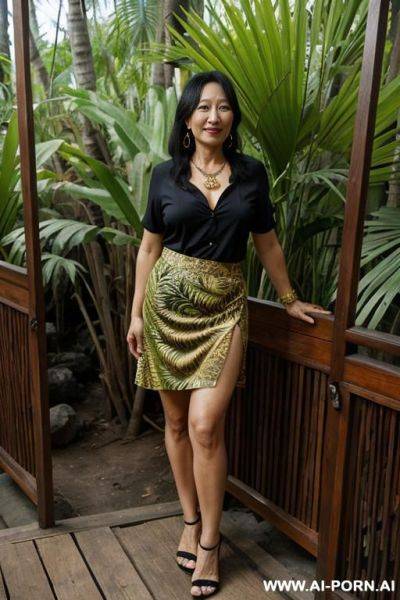 Asian wild jungle woman skirt - ai-porn.ai on pornintellect.com