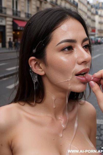 Perfect body, perfect face, naked, public, street, paris, ultra realistic cum - ai-porn.ai on pornintellect.com