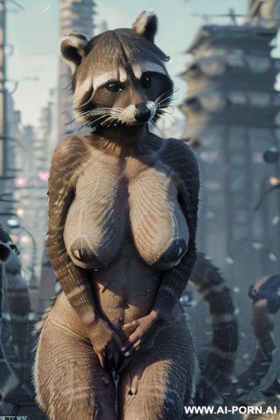 (((deep focus, depth of field, p30 film, (((racoon city))), (((s.t.a.r.s. agent posing to show off her pussy))), (((saggy teardrop tits))), (((totally naked))), (((direct eye contact))), (((head to thigh view))) - ai-porn.ai on pornintellect.com