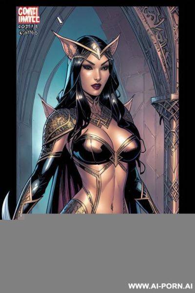 (((comics art))), ((high fantasy)), regal elven queen - ai-porn.ai on pornintellect.com