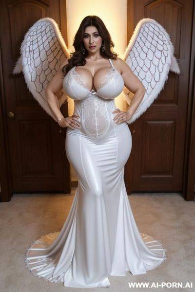 Massive tits, massive ass, big hips, big waist, more big boobs, beautiful woman, more big hips, full body picture, more thick, more big ass, mature woman - ai-porn.ai on pornintellect.com