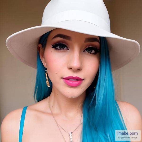 Vaginal Сreampie (LORA), Skinny, Fasion, Hat, Blue Hair,... - imake.porn on pornintellect.com