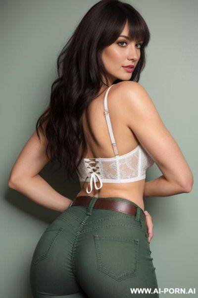 Tight hard ass perfect green jeans low rise back dimple jeans sexy wet - ai-porn.ai on pornintellect.com