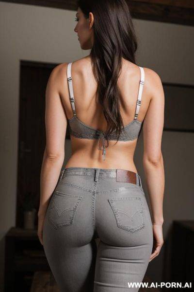 Tight hard ass perfect grey jeans low rise back dimple jeans sexy wet dirty - ai-porn.ai on pornintellect.com