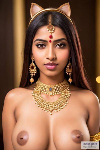 Indian girl with red headed and heavy gold jewels and cat ears - imake.porn - India on pornintellect.com