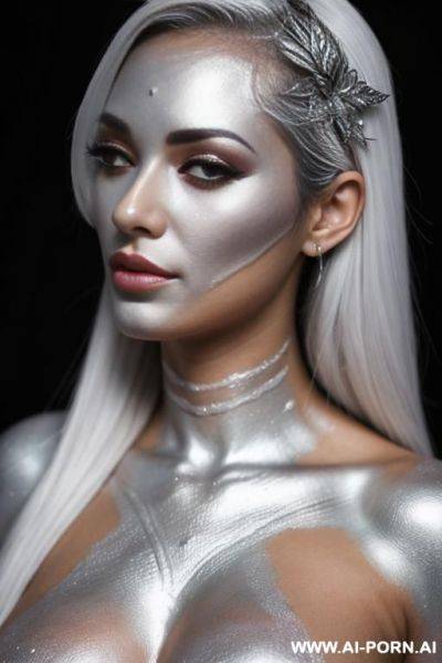 Multiple gorgeous brazilian bimbos covered completely with silver bodypaint - ai-porn.ai - Brazil on pornintellect.com