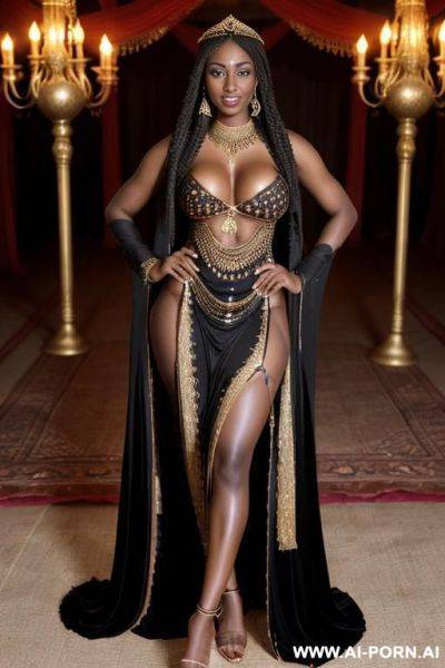 Sexy black african woman in prom dress - ai-porn.ai on pornintellect.com