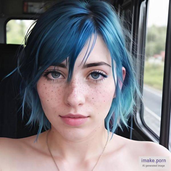 Freckles, Messy, Blue Hair, Skinny, Small Tits, Teen 18+, Bus,... - imake.porn on pornintellect.com