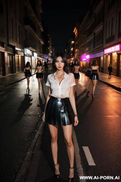 2 womans, prostitute, standing on road - ai-porn.ai on pornintellect.com