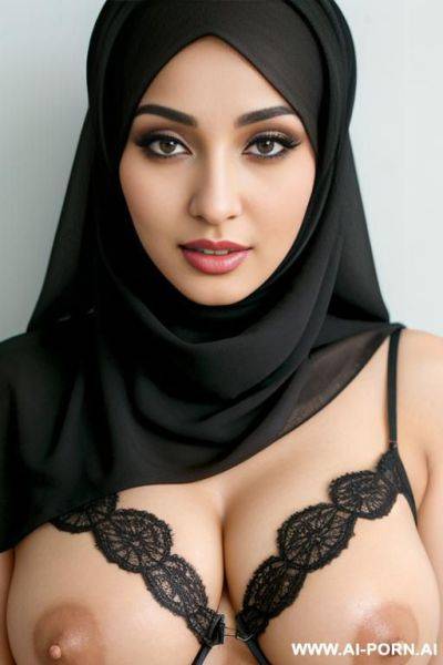 Arabic woman with hijab, 20 years, big breast, smal, cum on face, - ai-porn.ai on pornintellect.com