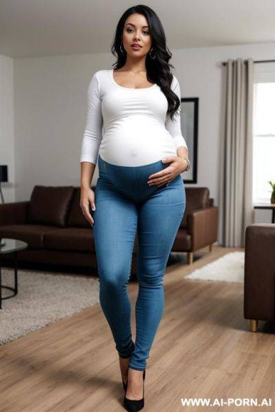 Pregnant in tight jeans - ai-porn.ai on pornintellect.com