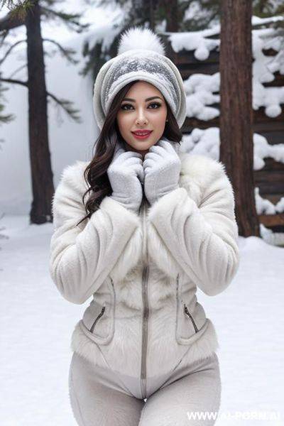 Haory female yeti in the snow - ai-porn.ai on pornintellect.com