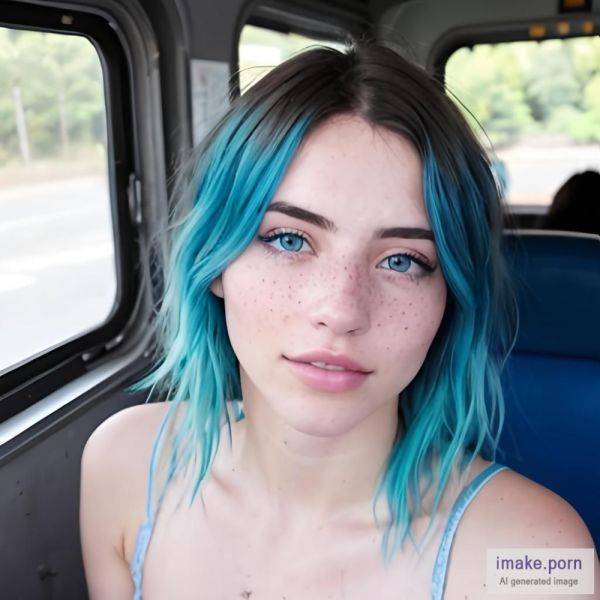 Freckles, Messy, Blue Hair, Skinny, Small Tits, Teen 18+, Bus,... - imake.porn on pornintellect.com