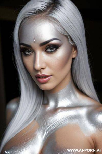 Multiple gorgeous brazilian bimbos covered completely with silver bodypaintдевушка белая - ai-porn.ai - Brazil on pornintellect.com