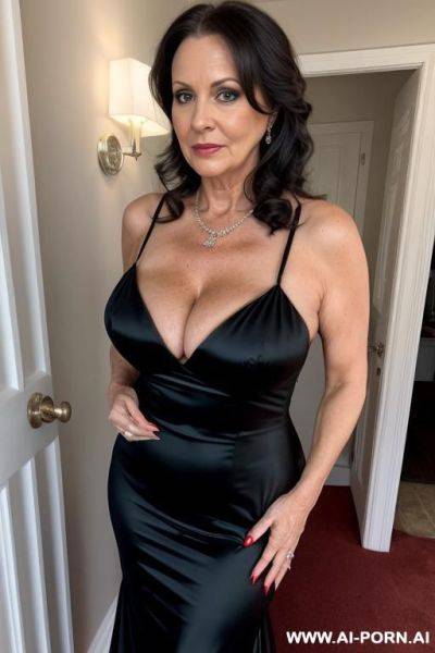 Mature woman, evening dress, cleavage, cougar - ai-porn.ai on pornintellect.com