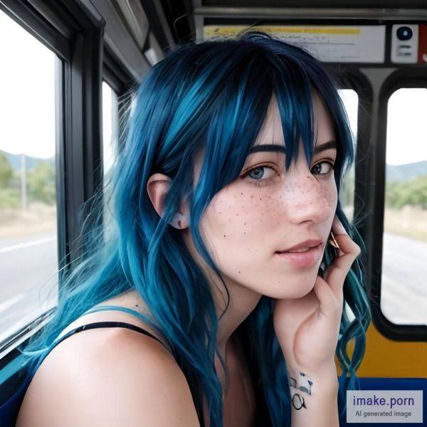 Freckles, Messy, Blue Hair, Skinny, Small Tits, Teen 18+, Bus,... - imake.porn on pornintellect.com