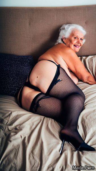 White hair strappy heels smile chubby close up slutty topless AI porn - made.porn on pornintellect.com
