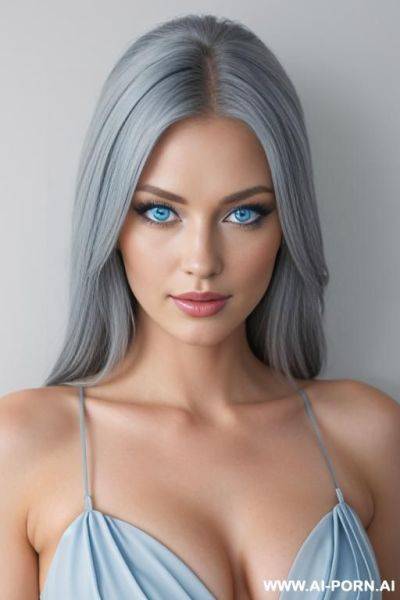 Light blue eyes, blue gray eyes - ai-porn.ai on pornintellect.com