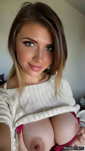 Cotton facial selfie seduction realistic art brunette tits licking AI porn - made.porn on pornintellect.com