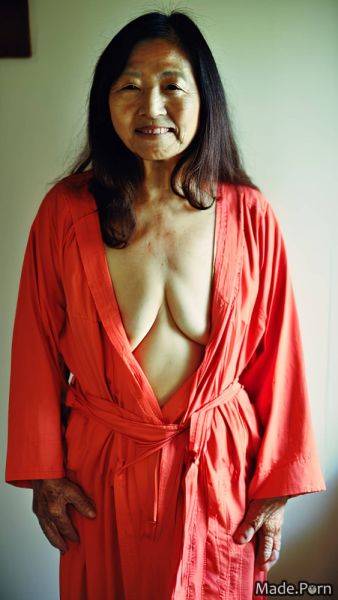 Saggy tits bedroom cotton woman casual partially nude brunette AI porn - made.porn on pornintellect.com