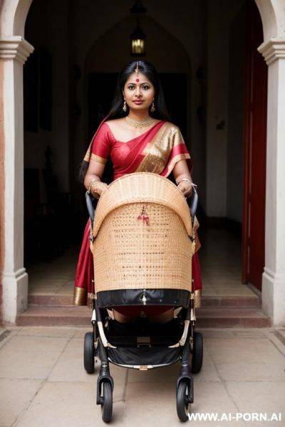 ((pram)) indian woman sitting inside a pram - ai-porn.ai - India on pornintellect.com