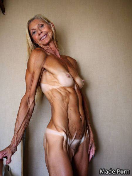 Multicolored hair woman muscular tan lines long hair 90 looking at viewer AI porn - made.porn on pornintellect.com