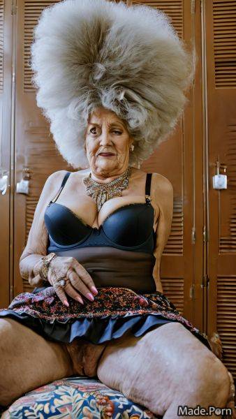 Sitting multicolored hair slutty jewelry fat locker room caucasian AI porn - made.porn on pornintellect.com