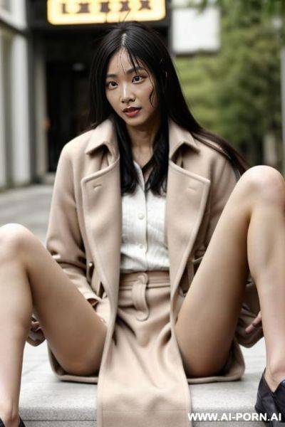 0cm修長美腿、穿著學生制服、紅黑格子a字裙 - ai-porn.ai on pornintellect.com