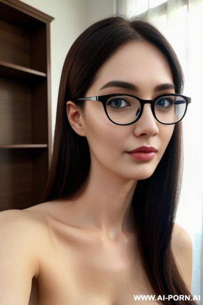 (pretty face) (thick rimmed glasses) - ai-porn.ai on pornintellect.com