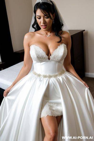 A wife fucked by a big black cock in wedding dress - ai-porn.ai on pornintellect.com