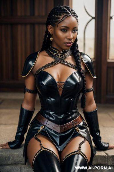 Elvish knight stockings heels ebony - ai-porn.ai on pornintellect.com