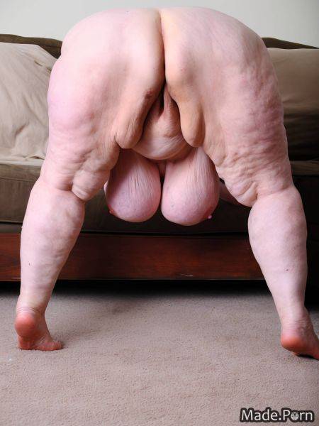 90 nude from behind ssbbw saggy tits spreading legs back view AI porn - made.porn on pornintellect.com