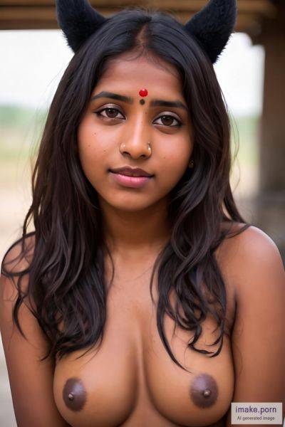 Indian girl with black devil horns - imake.porn - India on pornintellect.com