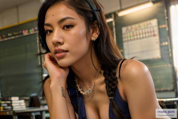 Asian, Two Girls, Kissing, Jewelry, Piercing, Schoolgirl, Skirt,... - imake.porn on pornintellect.com