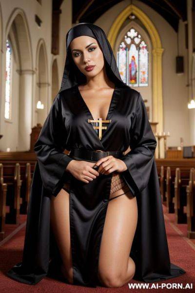 Slutty nun on her knees - ai-porn.ai on pornintellect.com