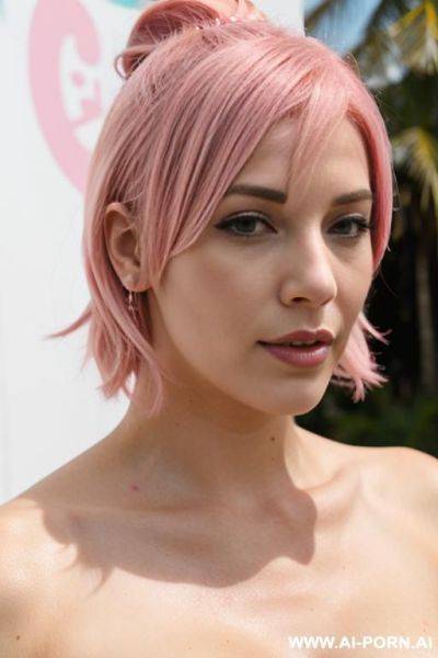 Ferstival woman with pink hair - ai-porn.ai on pornintellect.com