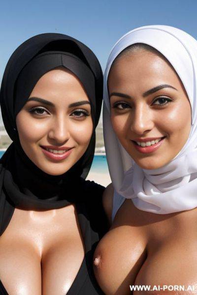 Arab hijabi woman with medium sized firm tits - ai-porn.ai on pornintellect.com