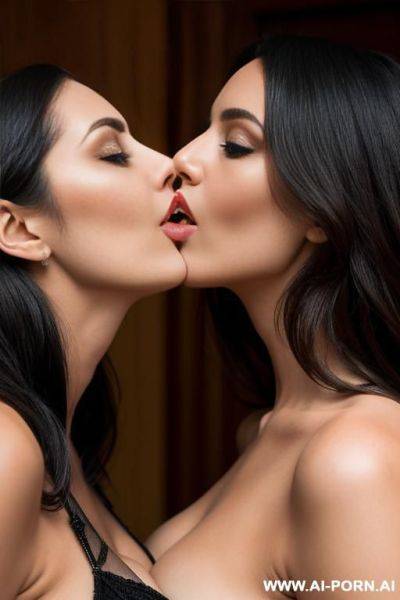 Two womans french kissing - ai-porn.ai - France on pornintellect.com