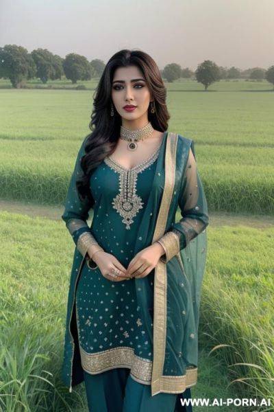 A pakistani woman showing her private parts in a field - ai-porn.ai - Pakistan on pornintellect.com