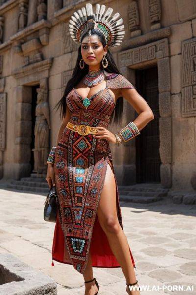 Ancient aztec populace in aztec city, ancient aztec dress - ai-porn.ai on pornintellect.com