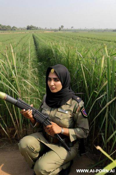 A pakistani army woman showing her private parts in sugarcane field - ai-porn.ai - Pakistan on pornintellect.com