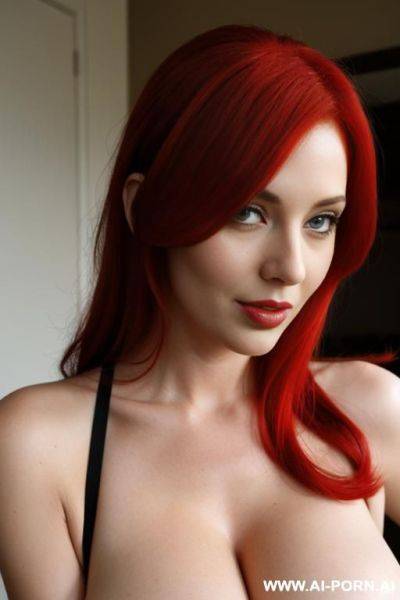 Red hair woman with beautiful boobs - ai-porn.ai on pornintellect.com