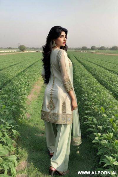 A pakistani woman in pakistani dress showing private parts in pakistani field - ai-porn.ai - Pakistan on pornintellect.com