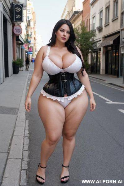 White bbw milf, skin, dark hair, huge ass, wearing flip flops - ai-porn.ai on pornintellect.com