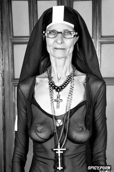 Nuns, detailed face, loose flat tits, glasses, fingers in pussy - spicy.porn on pornintellect.com
