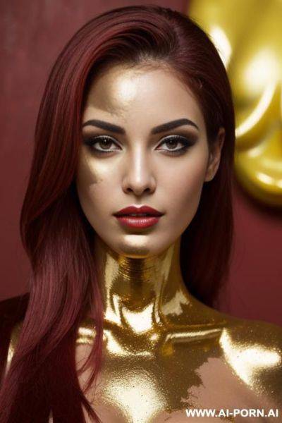 Photo of multiple gorgeous brazilian bimbos completely covered in gold paint - ai-porn.ai - Brazil on pornintellect.com