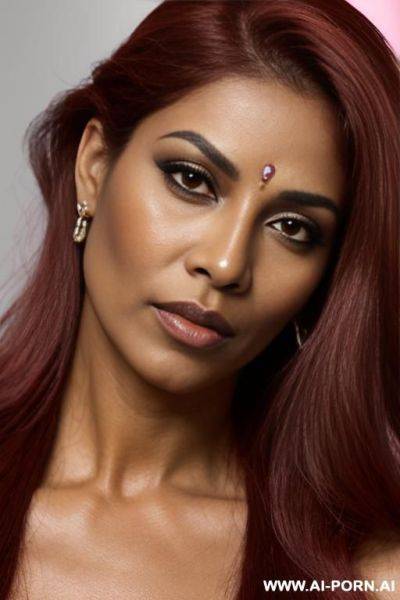 (highest quality) extreme closeup, entering her tanned face, long hair, aroused, indian milf, mature, - ai-porn.ai - India on pornintellect.com