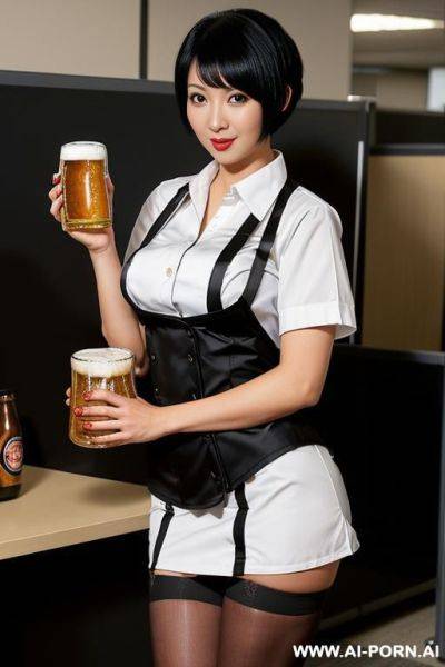 Sexy japanese girl she wore black stockings and sexy skirt. - ai-porn.ai - Japan on pornintellect.com